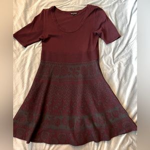 Maroon a line dress